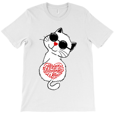 Valentines Day My Cat Is Love T-shirt Designed By Michael B Erazo