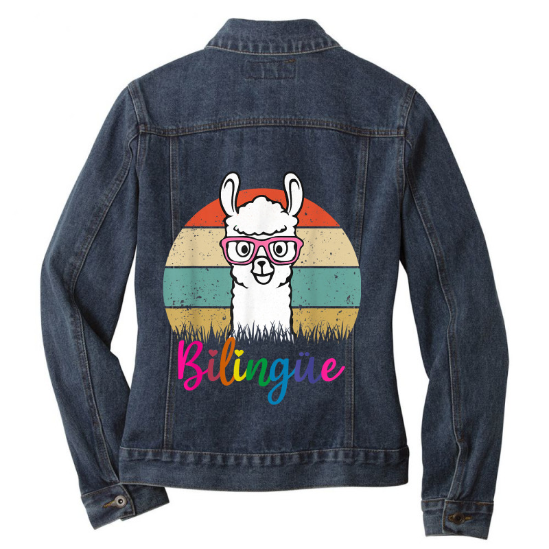 Vintage Maestra Bilingue Bilingual Spanish Teacher Ladies Denim Jacket by liqualyfu | Artistshot