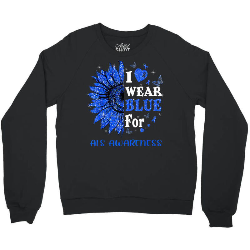 Twinkle Heart Sunflower Als Awareness T Shirt Crewneck Sweatshirt | Artistshot