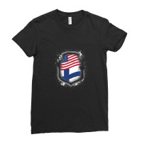 Finnish American Flag 1 Ladies Fitted T-shirt | Artistshot