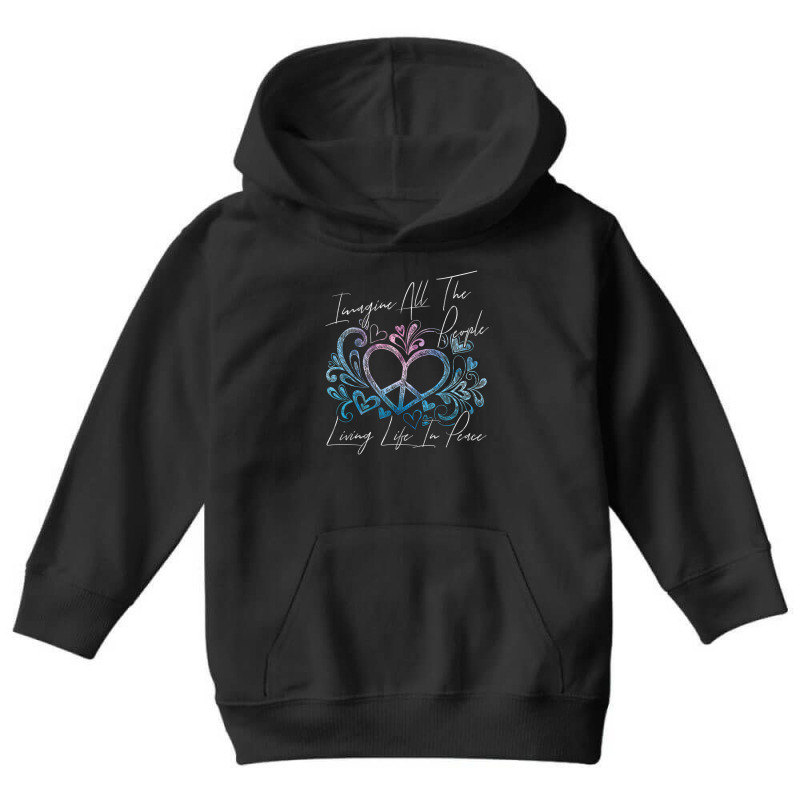 Imagine Hippie People Living Life In Peace And Love Youth Hoodie by cm-arts | Artistshot