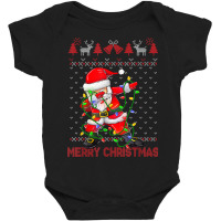 Ugly Christmas Dabbing Sweater Baby Bodysuit | Artistshot