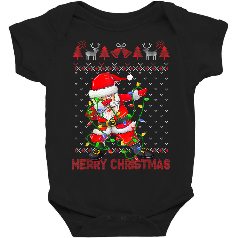 Ugly Christmas Dabbing Sweater Baby Bodysuit | Artistshot