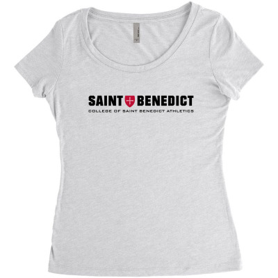 College Of Saint Benedict Bennies Women's Triblend Scoop T-shirt Designed By Sophiavictoria