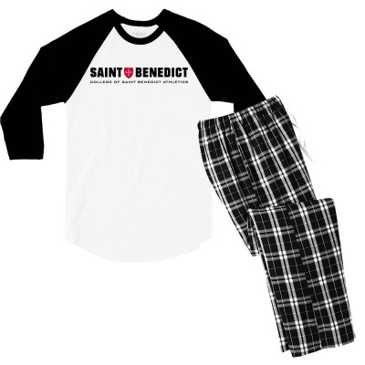 College Of Saint Benedict Bennies Men's 3/4 Sleeve Pajama Set Designed By Sophiavictoria