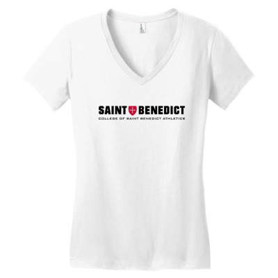 College Of Saint Benedict Bennies Women's V-neck T-shirt Designed By Sophiavictoria
