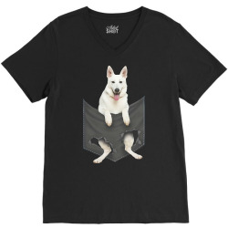 berger blanc suisse t  shirt berger blanc suisse dog love t  shirt V-Neck Tee | Artistshot