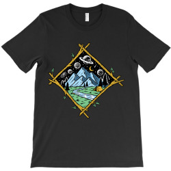 Mountain view at night isolated T-Shirt | Artistshot