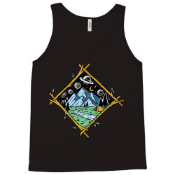 Mountain view at night isolated Tank Top | Artistshot