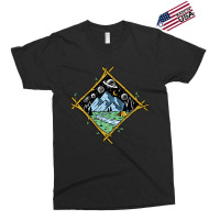 Mountain View At Night Isolated Exclusive T-shirt | Artistshot