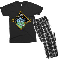 Mountain View At Night Isolated Men's T-shirt Pajama Set | Artistshot
