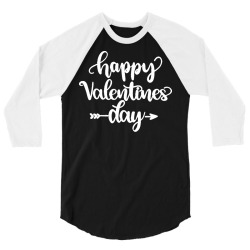 happy valentines day t  shirt happy 3/4 Sleeve Shirt | Artistshot