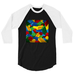 Multicolor blocks background 3/4 Sleeve Shirt | Artistshot