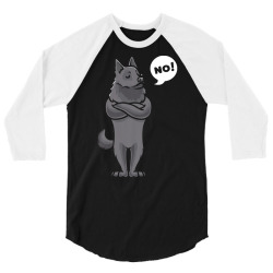 schipperke t  shirt stubborn schipperke dog funny t  shirt 3/4 Sleeve Shirt | Artistshot