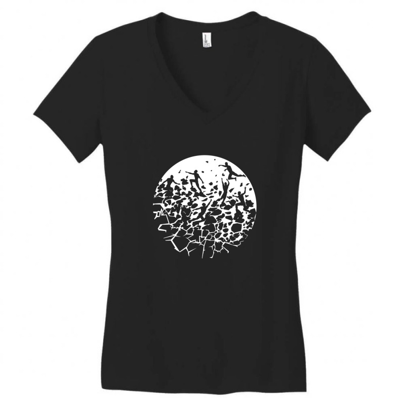 Break Free Heroes White Women's V-Neck T-Shirt by LiamBrow | Artistshot