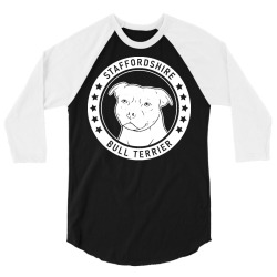staffordshire bull terrier t  shirt staffordshire bull terrier fan gif 3/4 Sleeve Shirt | Artistshot
