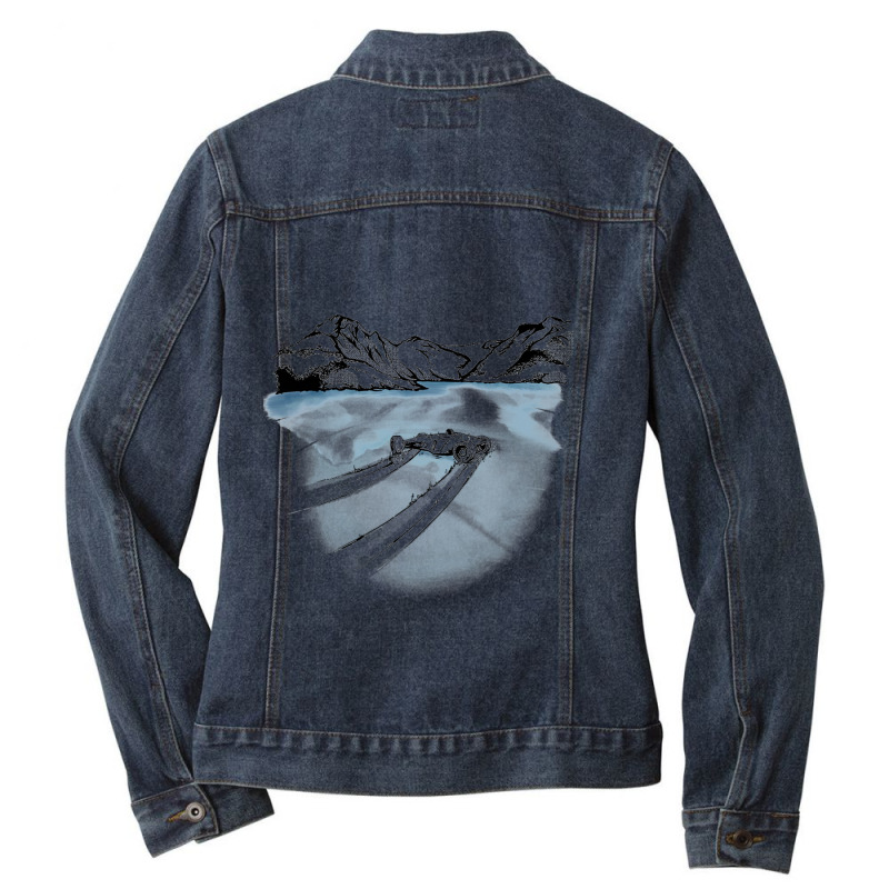 Trackmania - Arctic Lake Slide Ladies Denim Jacket by cm-arts | Artistshot