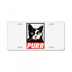 cat purr fairey License Plate | Artistshot