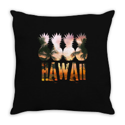 hawaii pineapple t  shirthawaii pineapple showing beach at sunset t  s Throw Pillow | Artistshot