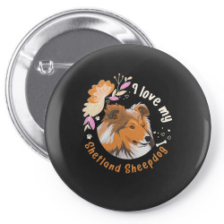 shetland sheepdog t  shirt sheltie dog shetland sheepdog gift idea t Pin-back button | Artistshot