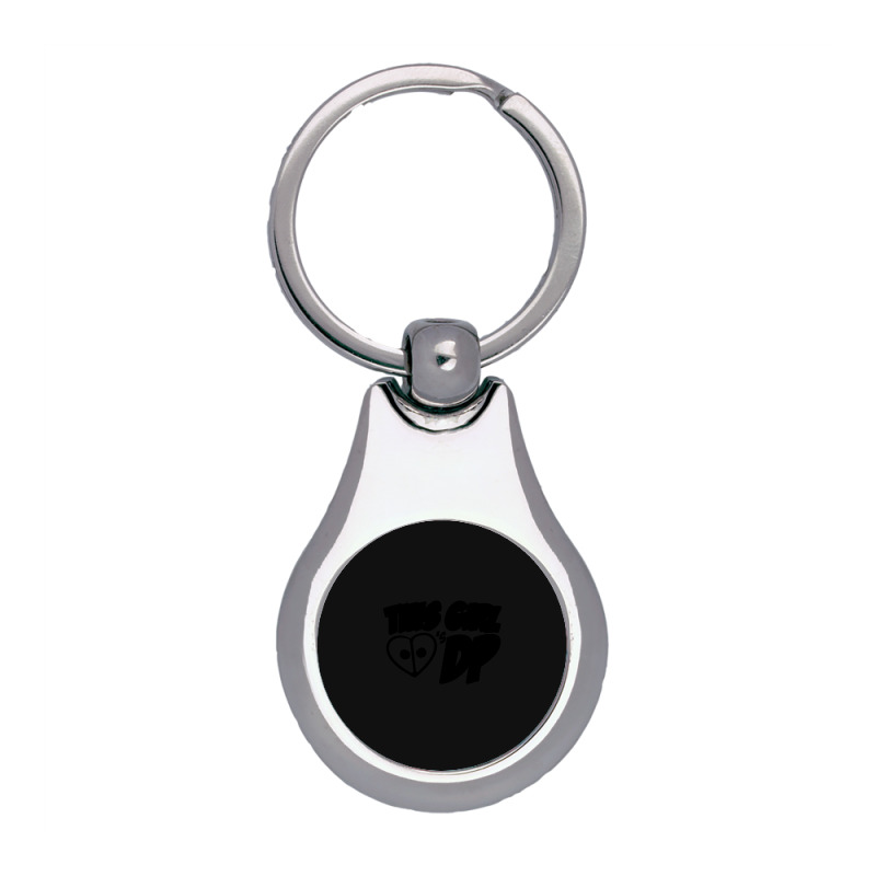 This Girl Loves Dp Silver Pear Keychain | Artistshot