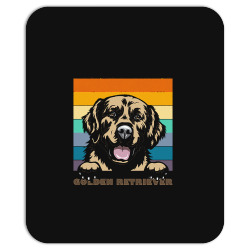 dogs t  shirt golden retriever distressed retro sunset dog face design Mousepad | Artistshot