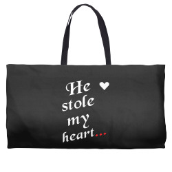 he stole my heart t  shirt he stole my heart t  shirt Weekender Totes | Artistshot