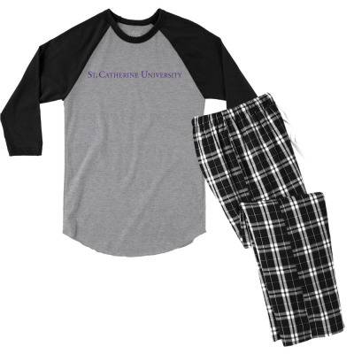 St. Catherine University Men's 3/4 Sleeve Pajama Set Designed By Sophiavictoria