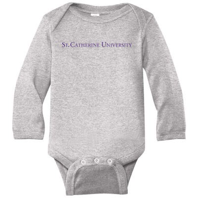 St. Catherine University Long Sleeve Baby Bodysuit Designed By Sophiavictoria