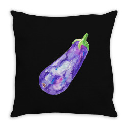 eggplant wall eggplant t  shirt eggplant wall poster, eggplant waterco Throw Pillow | Artistshot