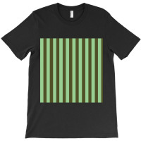 Olive Green And Light Green Vertical Stripes Pattern T-shirt | Artistshot