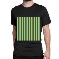 Olive Green And Light Green Vertical Stripes Pattern Classic T-shirt | Artistshot