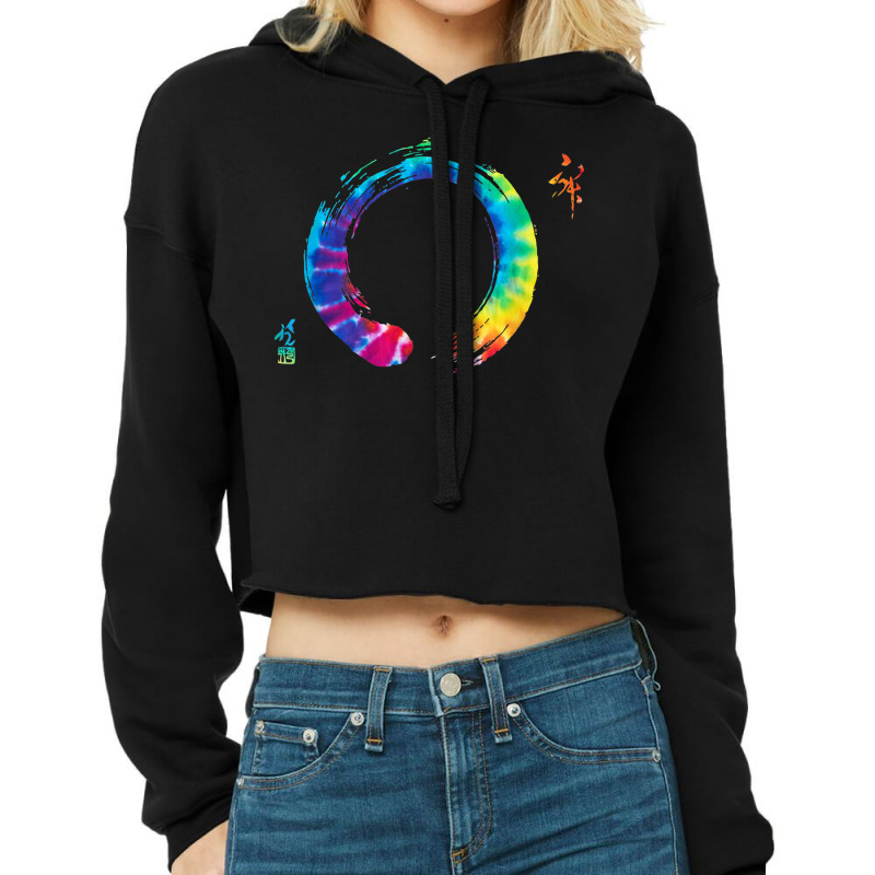 Bonsai Zen Enso Circle Yoga Meditate Workout Meditation Cropped Hoodie by Color | Artistshot