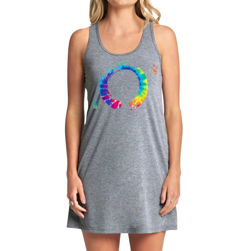 Bonsai Zen Enso Circle Yoga Meditate Workout Meditation Tank Dress by Color | Artistshot