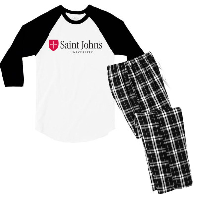 Saint John's University, Sju Men's 3/4 Sleeve Pajama Set Designed By Sophiavictoria