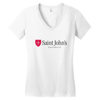 Saint John's University, Sju Women's V-neck T-shirt Designed By Sophiavictoria
