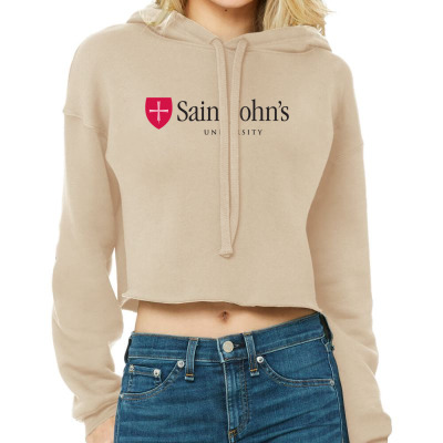 Saint John's University, Sju Cropped Hoodie Designed By Sophiavictoria
