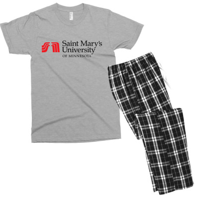Saint Mary's University Of Minnesota Men's T-shirt Pajama Set Designed By Sophiavictoria