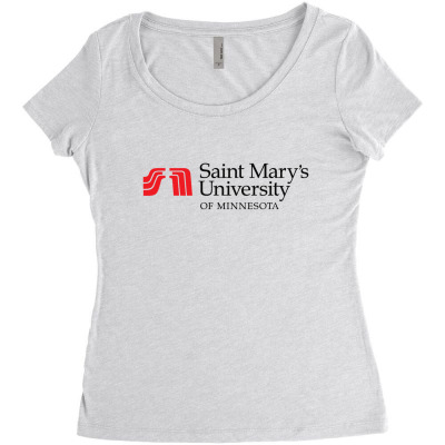 Saint Mary's University Of Minnesota Women's Triblend Scoop T-shirt Designed By Sophiavictoria