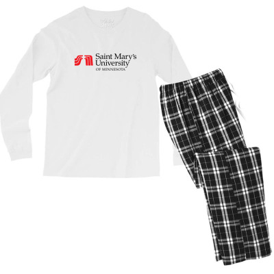 Saint Mary's University Of Minnesota Men's Long Sleeve Pajama Set Designed By Sophiavictoria