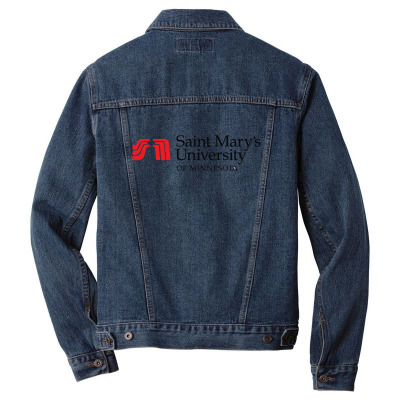 Saint Mary's University Of Minnesota Men Denim Jacket Designed By Sophiavictoria
