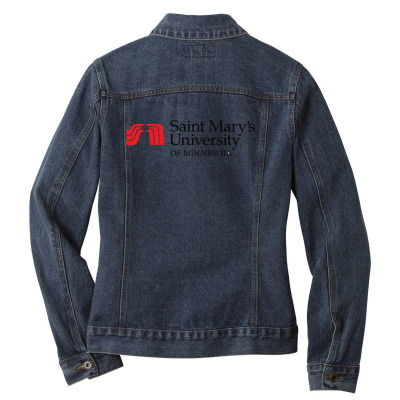 Saint Mary's University Of Minnesota Ladies Denim Jacket Designed By Sophiavictoria