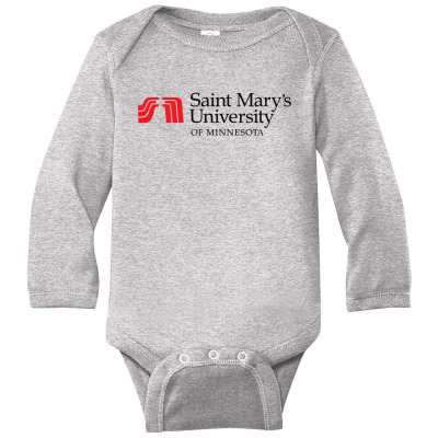 Saint Mary's University Of Minnesota Long Sleeve Baby Bodysuit Designed By Sophiavictoria