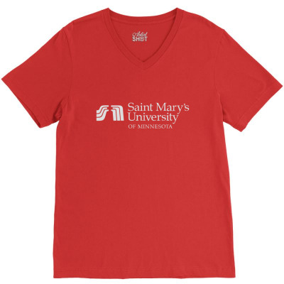 Saint Mary's University Of Minnesota V-neck Tee Designed By Sophiavictoria