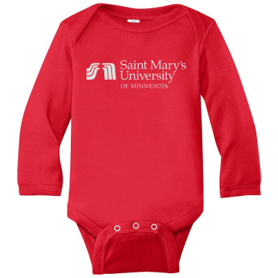 Saint Mary's University Of Minnesota Long Sleeve Baby Bodysuit Designed By Sophiavictoria