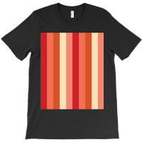 Red Verticallystriped Silver Titanium Iron Color, Red Degradation Patt T-shirt | Artistshot