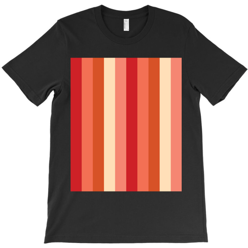 Red Verticallystriped Silver Titanium Iron Color, Red Degradation Patt T-shirt | Artistshot