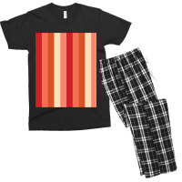 Red Verticallystriped Silver Titanium Iron Color, Red Degradation Patt Men's T-shirt Pajama Set | Artistshot