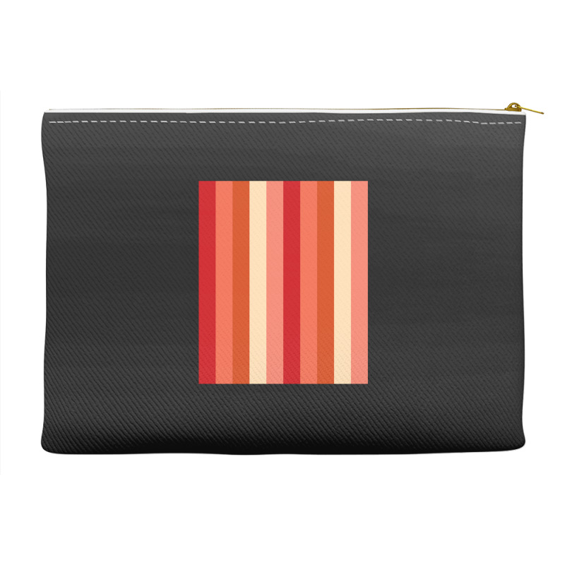 Red Verticallystriped Silver Titanium Iron Color, Red Degradation Patt Accessory Pouches | Artistshot