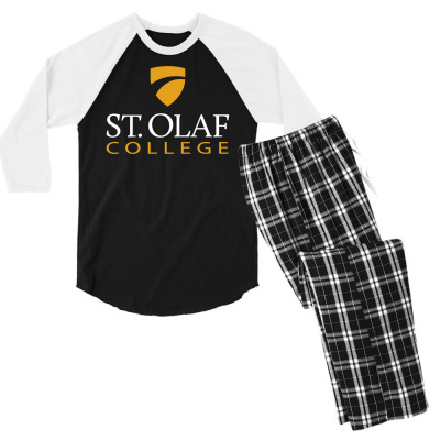 St. Olaf College Minnesota Men's 3/4 Sleeve Pajama Set Designed By Sophiavictoria